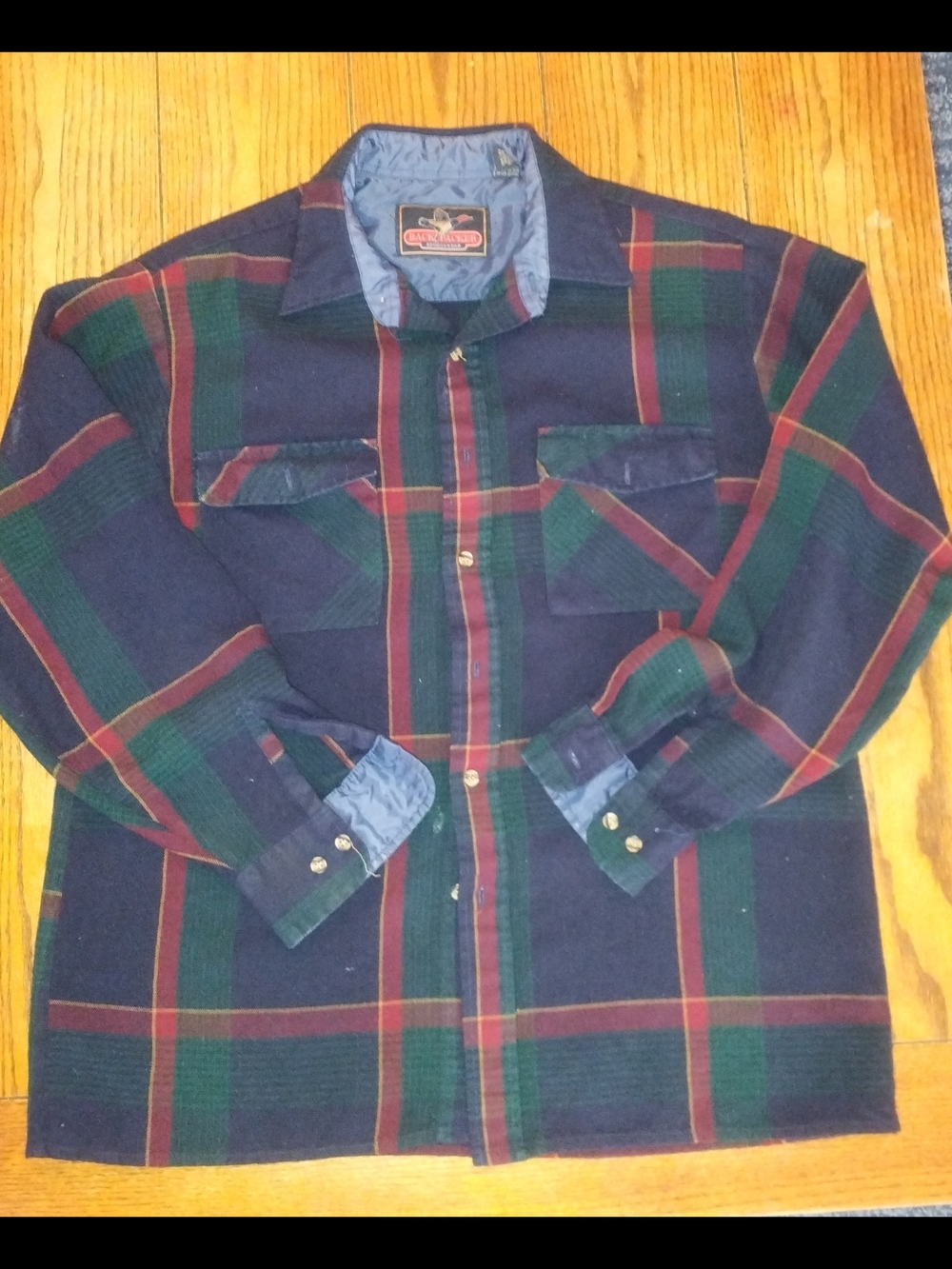 Vintage Backpacker Mens Size L Camping Shirt